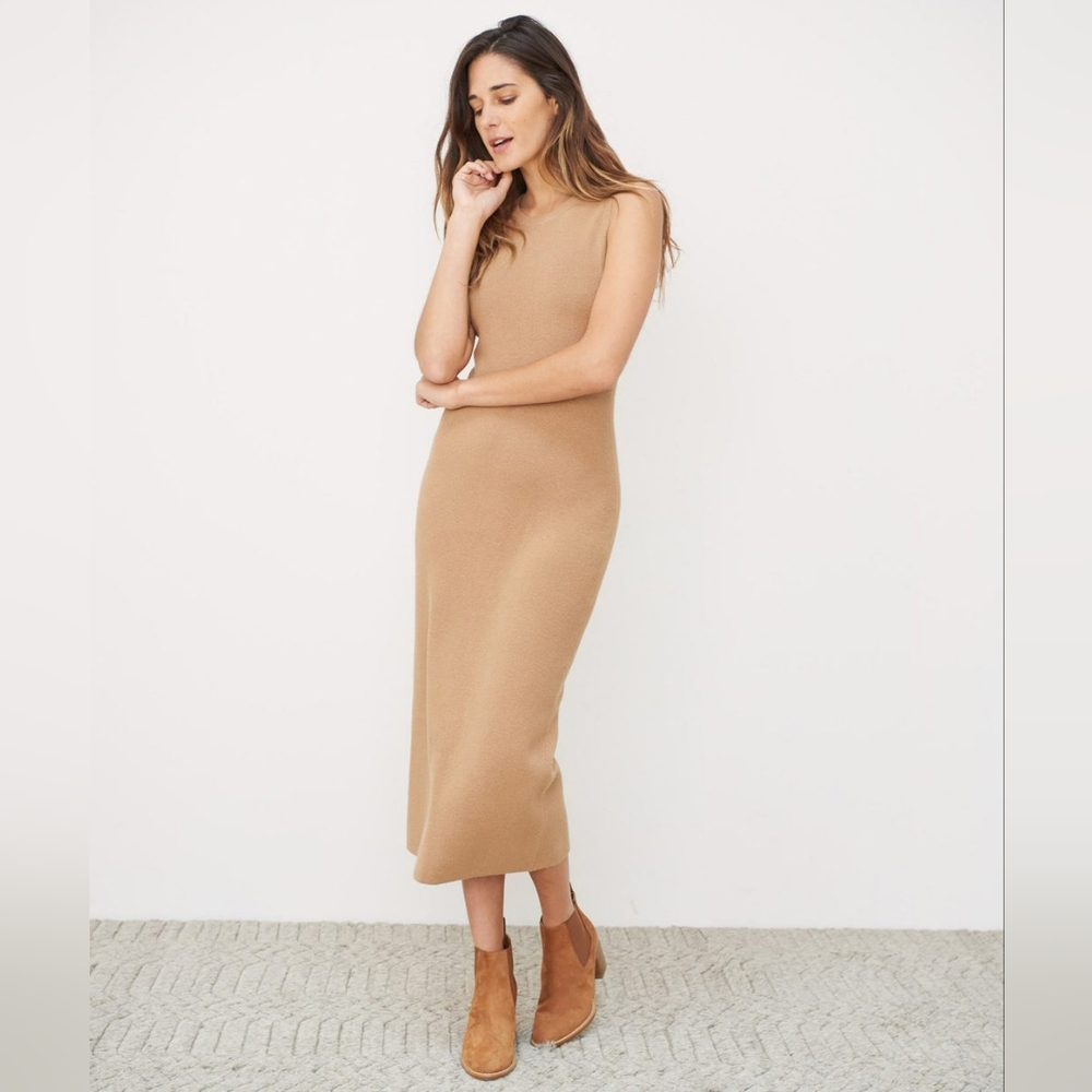 Jenni KayneSleeveless Sweater Dress caramel color